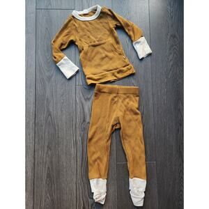 Kids Matching Set in Mustard and White